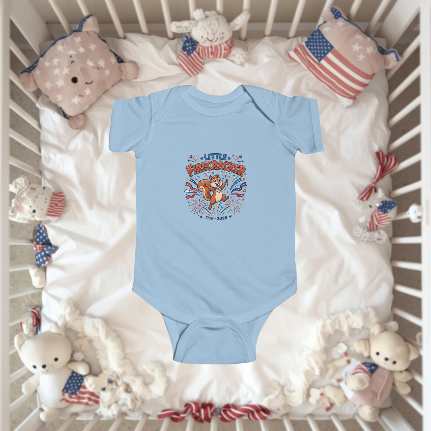 Infant Bodysuit - Little Firecracker Cute 4th of July Baby One-Piece