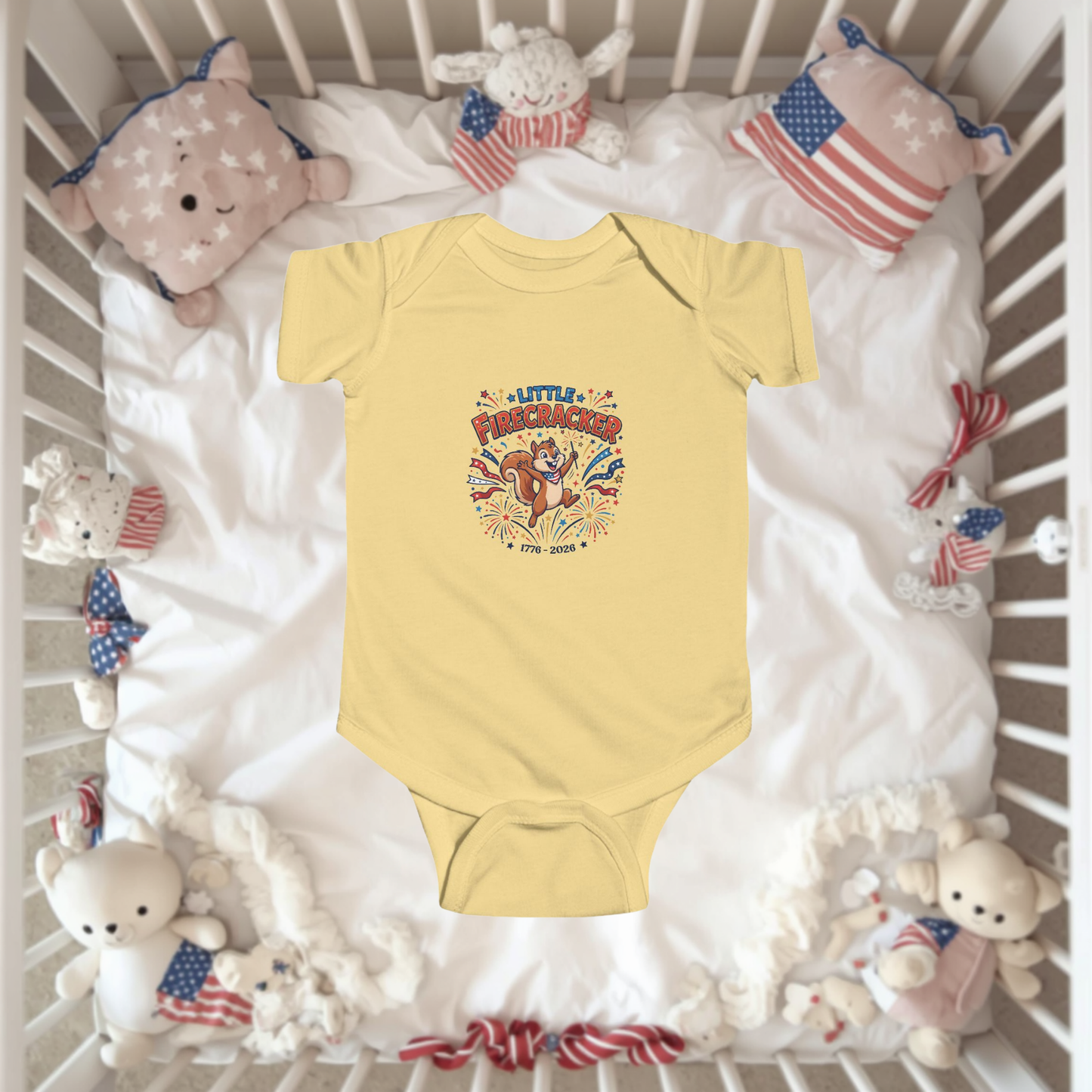 Infant Bodysuit - Little Firecracker Cute 4th of July Baby One-Piece
