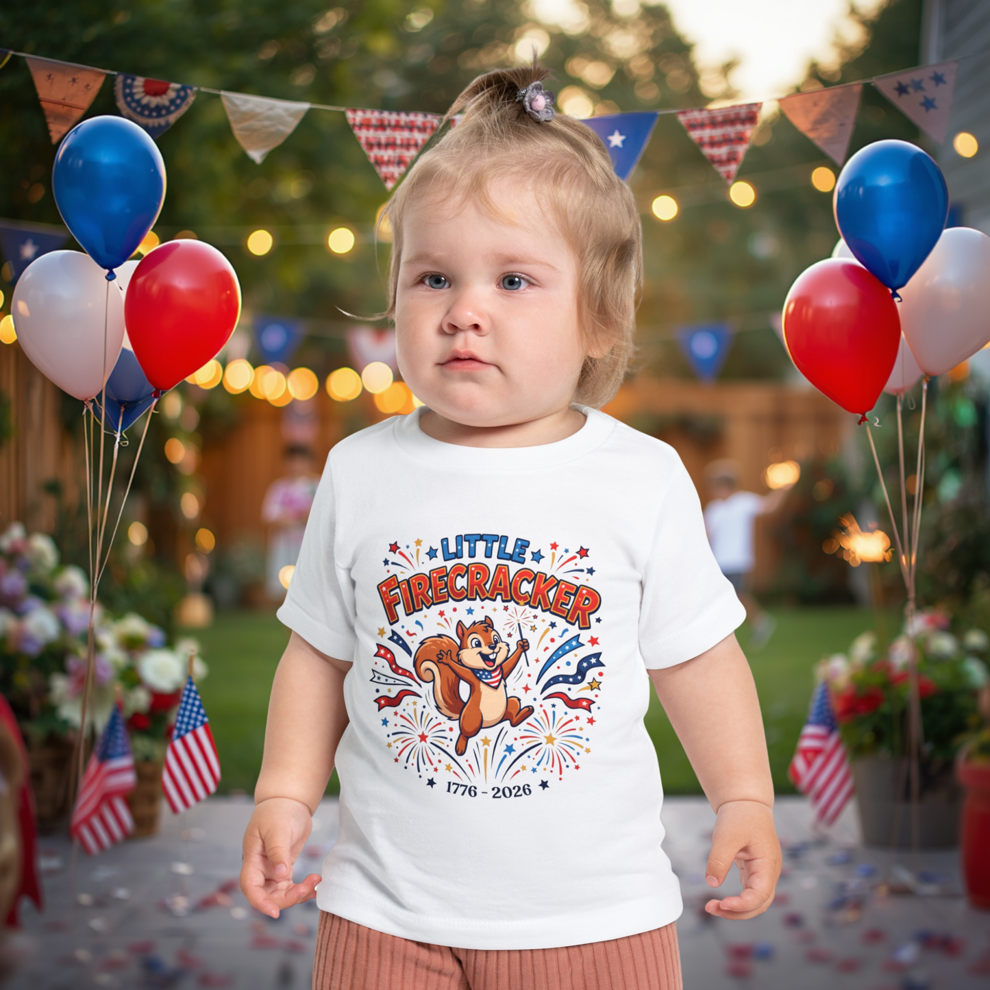 Little Firecracker Baby T-Shirt — 4th of July Patriotic Infant Tee