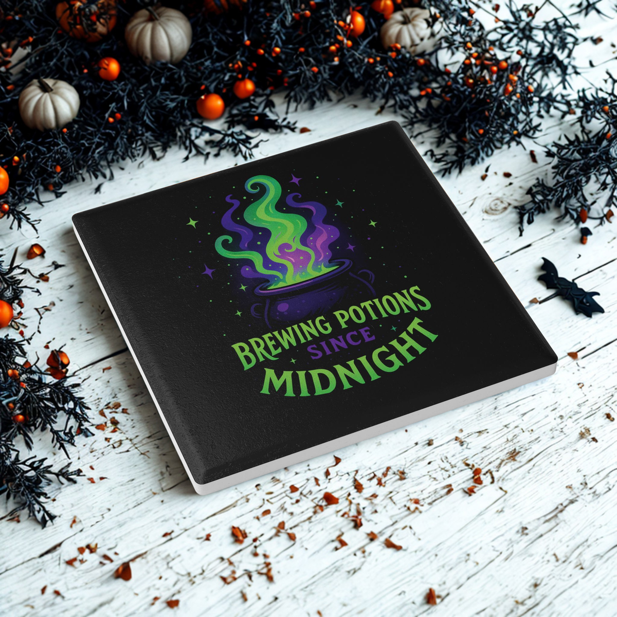 Brewing Potions Since Midnight, Ceramic Coaster