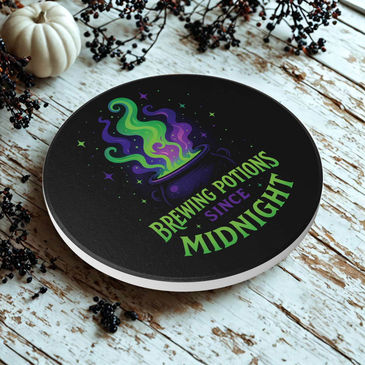Brewing Potions Since Midnight, Ceramic Coaster