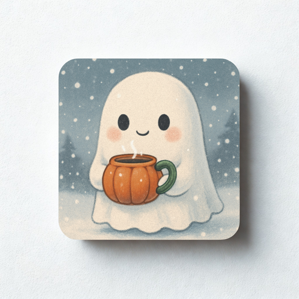 Cute Ghost Coasters, Halloween Accessories