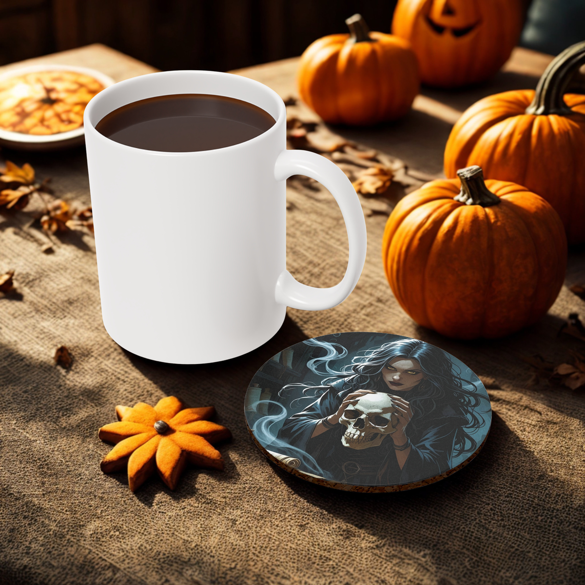 Gothic Witch Coaster, Halloween Decor