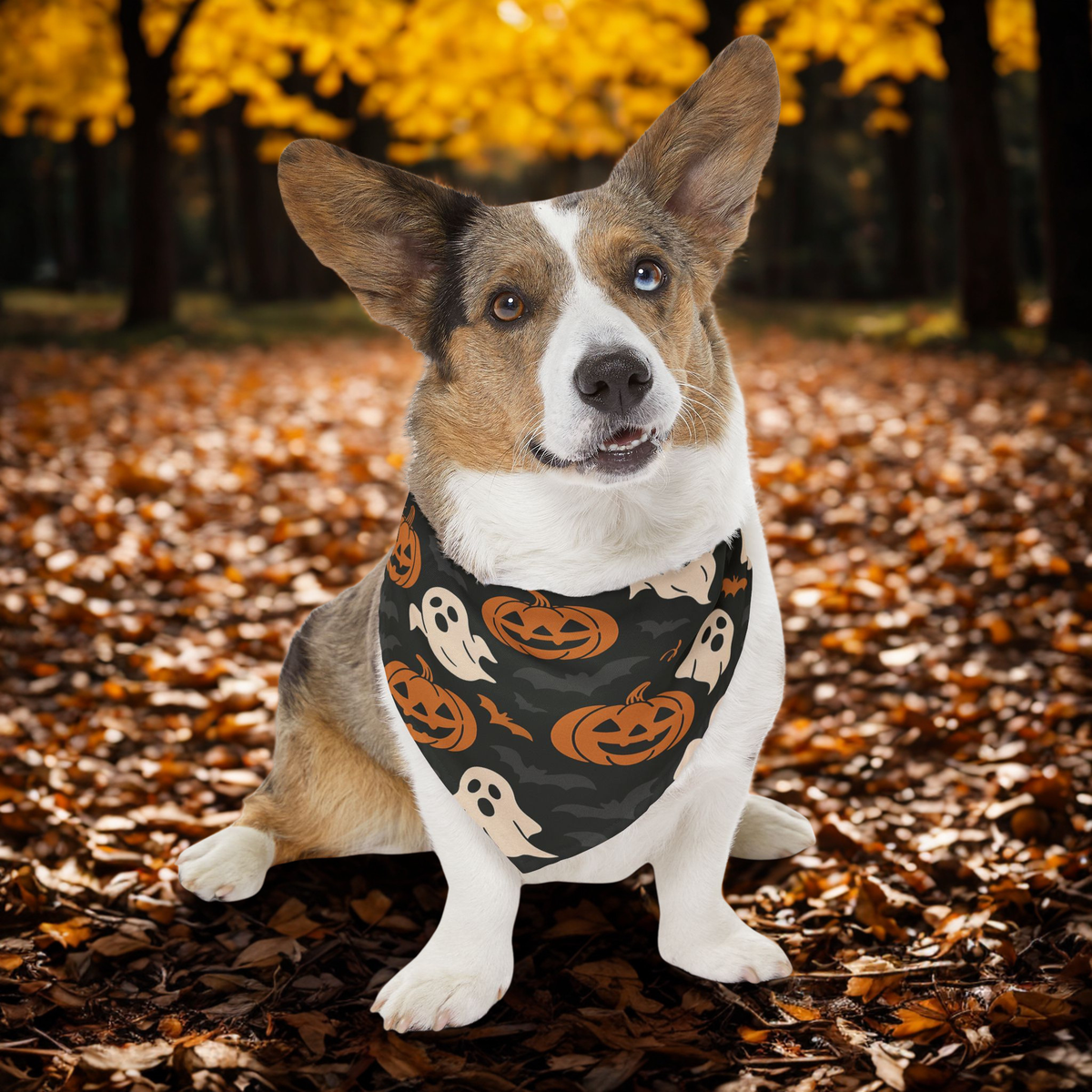 Halloween Pet Bandana Collar, Cute Dog Accessory For Spooky Season