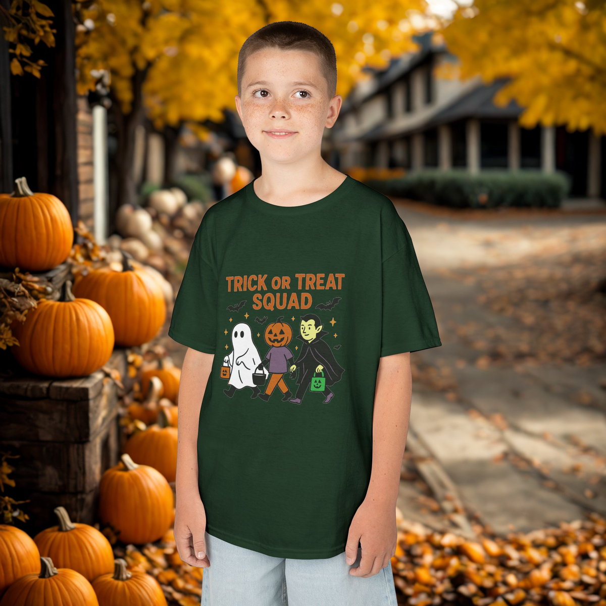 Kids Halloween Tee | Trick or Treat Squad Shirt, Halloween Shirt