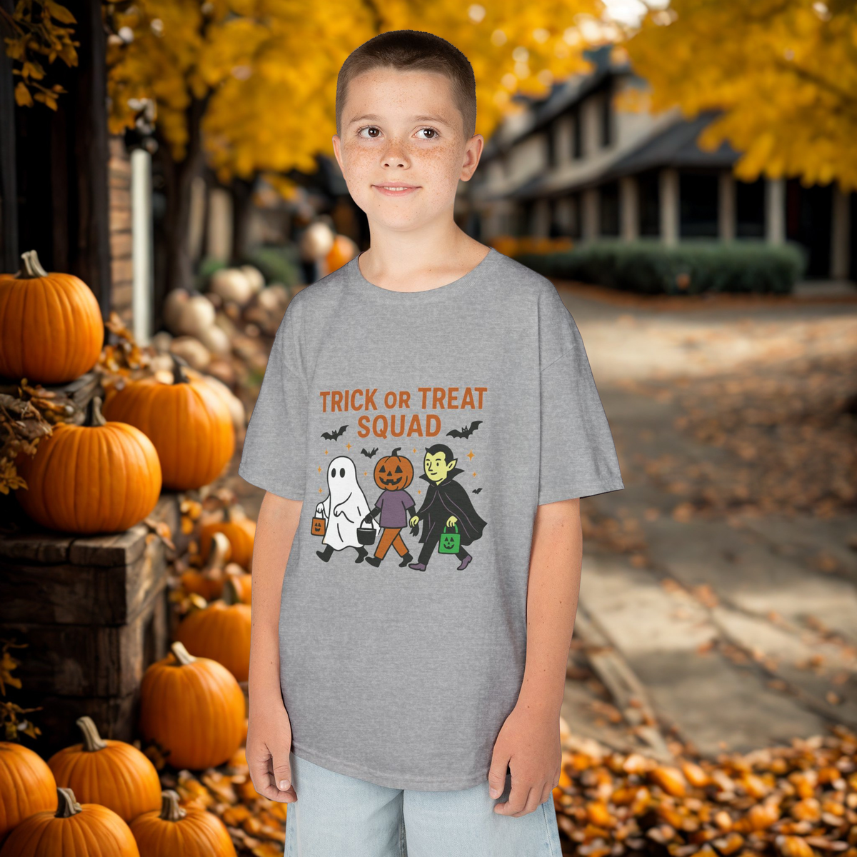 Kids Halloween Tee | Trick or Treat Squad Shirt, Halloween Shirt