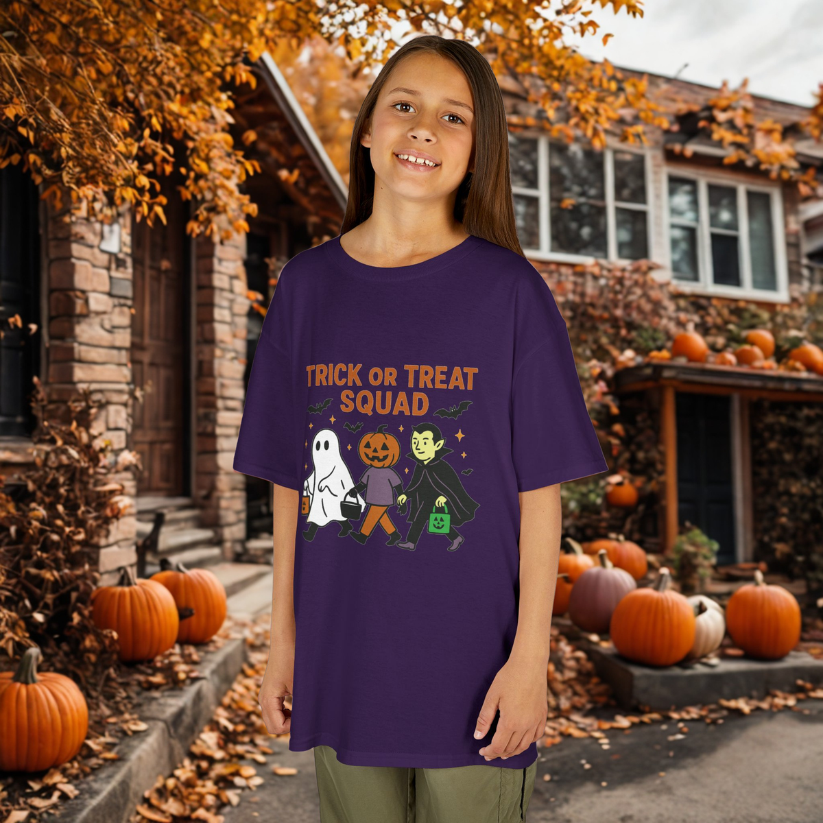 Kids Halloween Tee | Trick or Treat Squad Shirt, Halloween Shirt