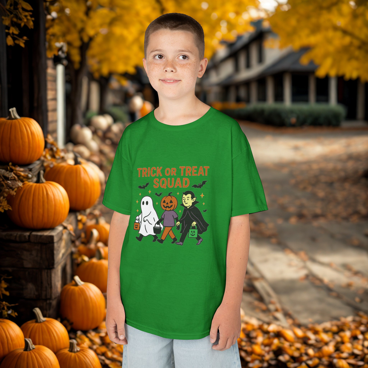 Kids Halloween Tee | Trick or Treat Squad Shirt, Halloween Shirt