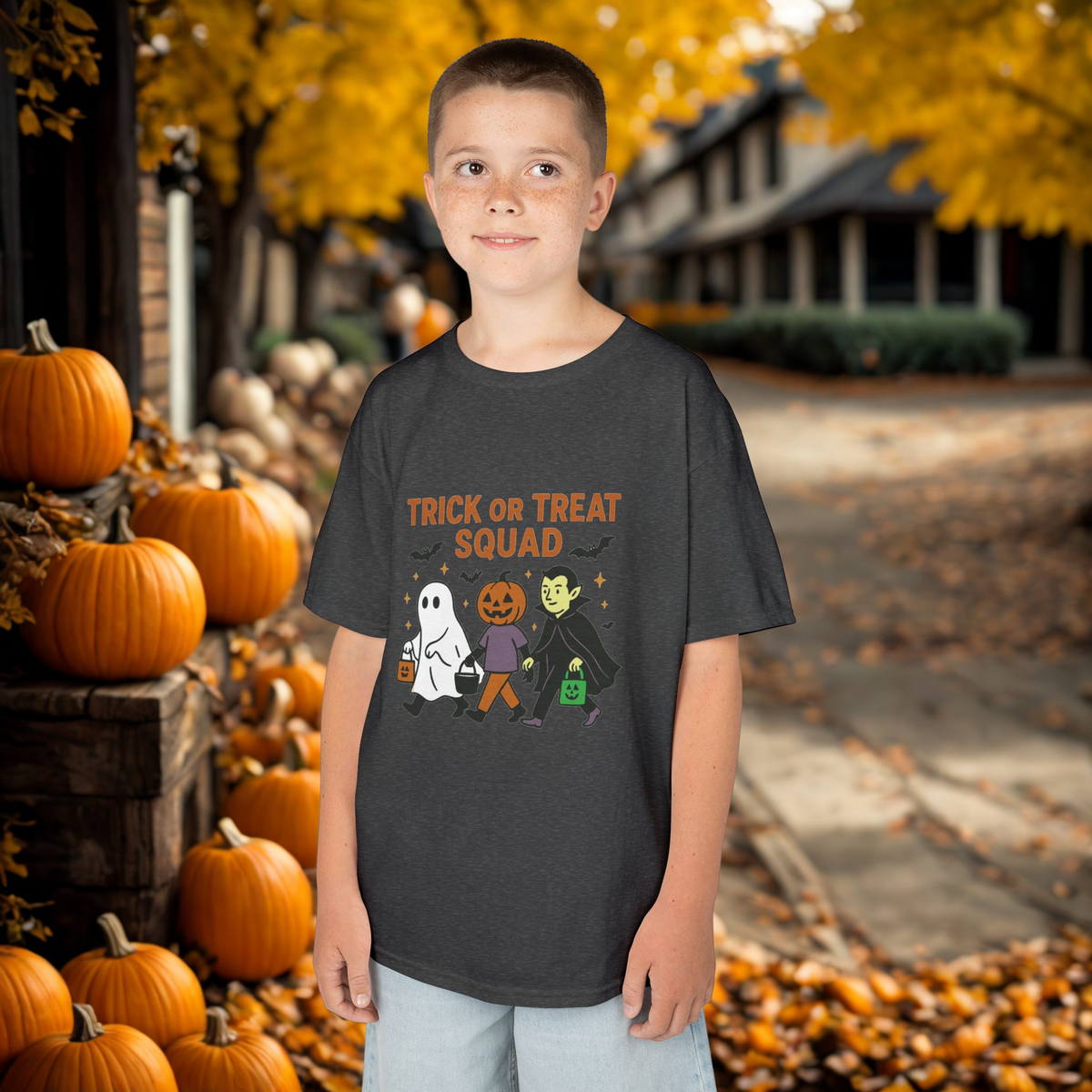 Kids Halloween Tee | Trick or Treat Squad Shirt, Halloween Shirt