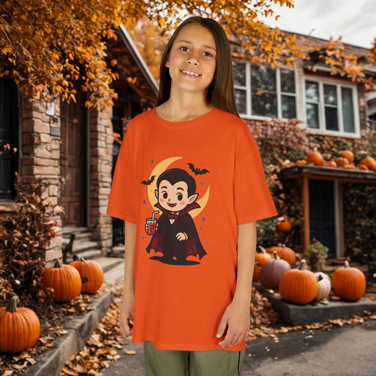 Kids Halloween T-Shirt, Cute Vampire Shirt, Halloween Costume Tee, Trick or Treat Shirt, Spooky Season Apparel