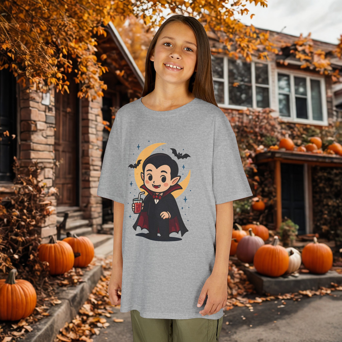 Kids Halloween T-Shirt, Cute Vampire Shirt, Halloween Costume Tee, Trick or Treat Shirt, Spooky Season Apparel