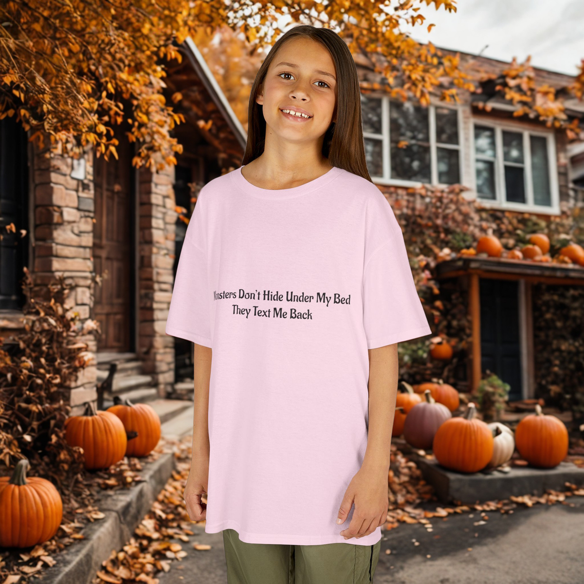 Funny Kids Monster Tee, Kids Heavy Cotton Shirt, Halloween T-Shirt