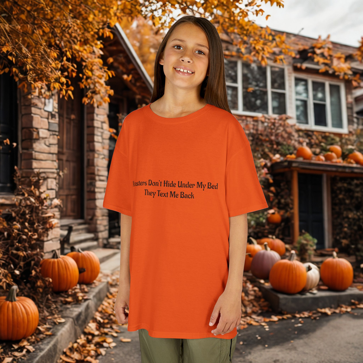 Funny Kids Monster Tee, Kids Heavy Cotton Shirt, Halloween T-Shirt