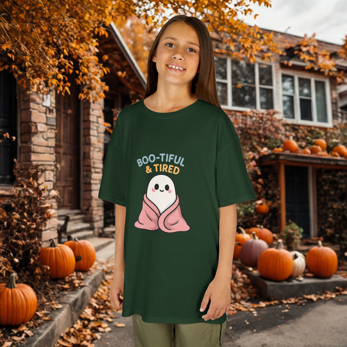 Boo-Tiful & Tired Kids T-Shirt, Halloween Style