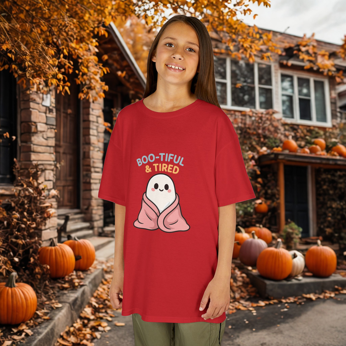 Boo-Tiful & Tired Kids T-Shirt, Halloween Style