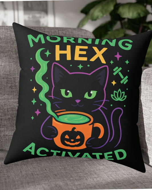 Halloween Cat Decor Pillow, Spooky Home Accent