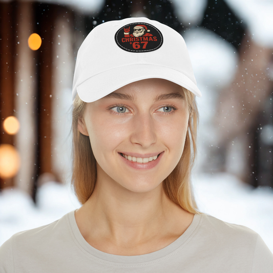 Christmas '67 Hat — Retro Santa Leather Patch Cap