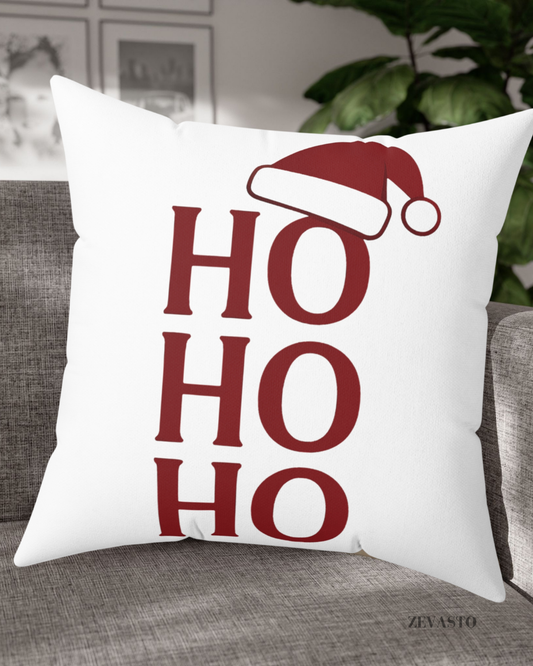 Ho Ho Ho Christmas Pillow — Festive Holiday Throw Pillow
