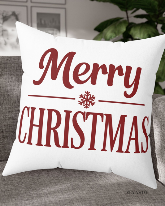 Merry Christmas Decorative Pillow — Festive Holiday Throw Pillow