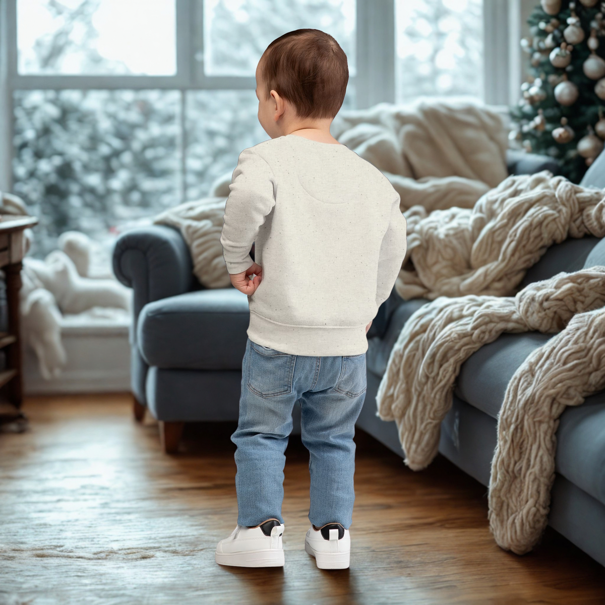 Toddler Sweatshirt — "A Little Pumpkin, A Lot of Christmas" Holiday Crewneck