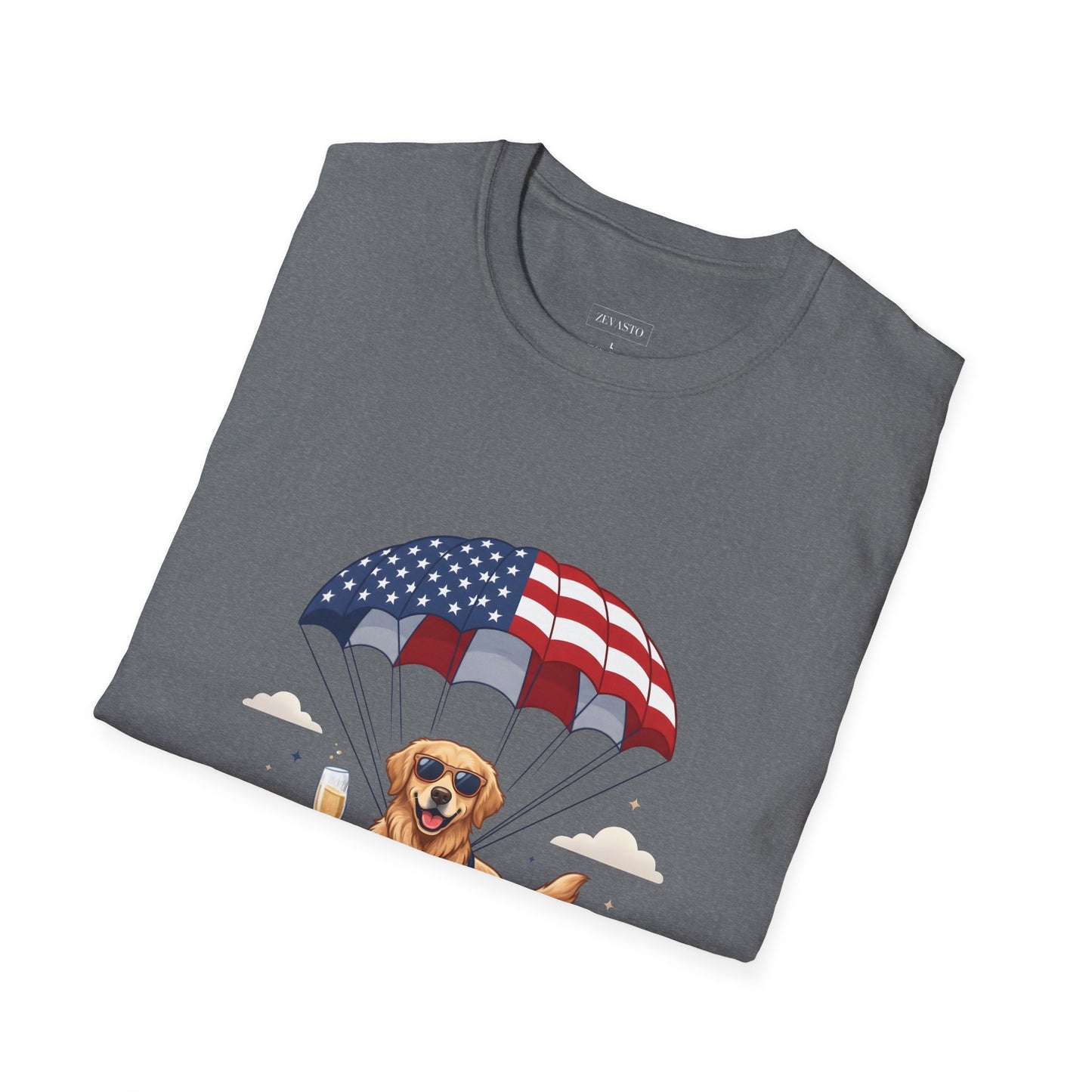 Patriotic Golden Retriever T-Shirt — "Celebrating 250 Years"