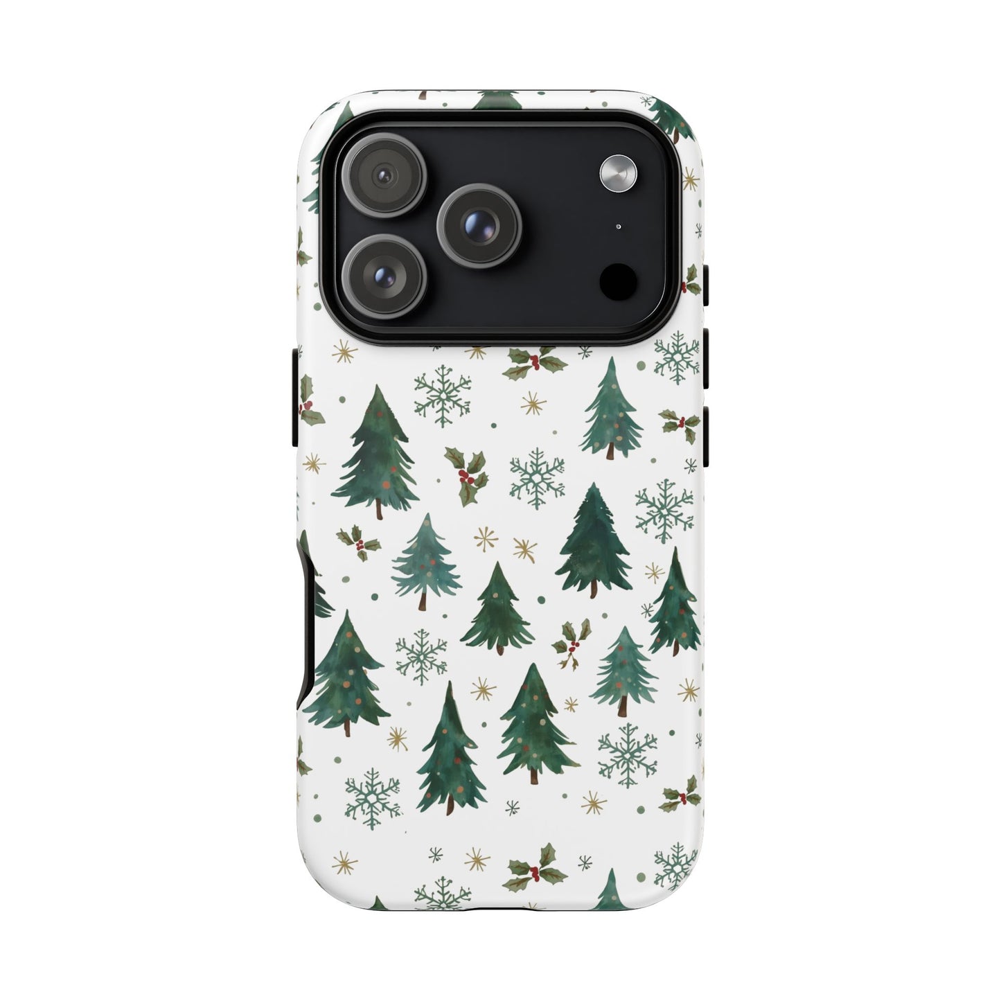 Winter Forest Phone Case, Christmas-Themed Dual Layer Phone Case for Iphone 17, 16, 15 & Samsung