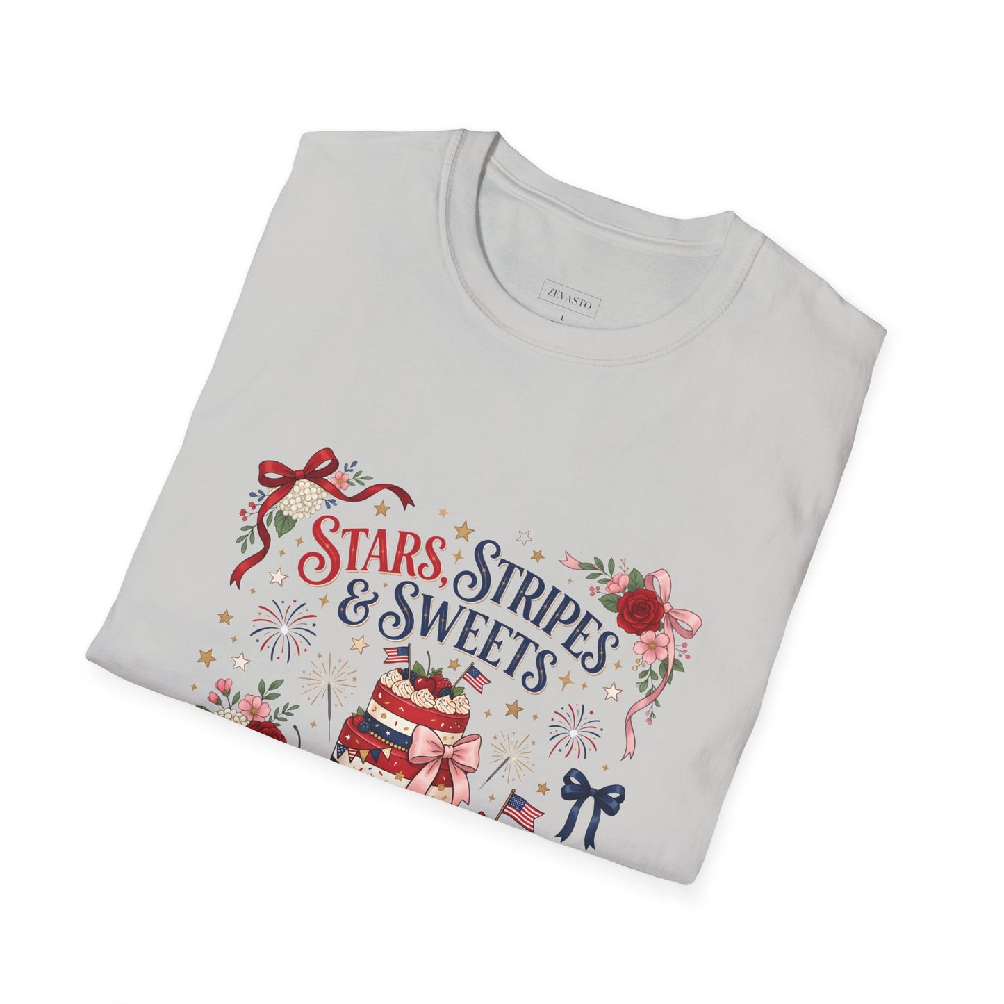 Stars, Stripes & Sweets T-Shirt — Patriotic 4th of July Dessert Graphic Tee