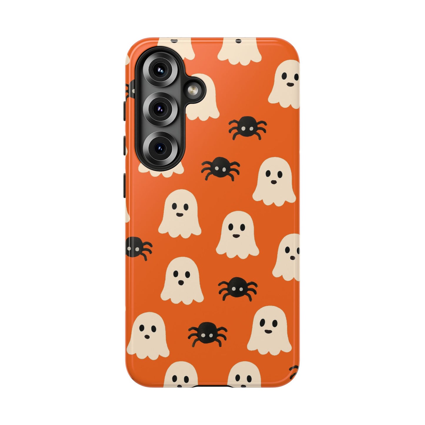 Cute Halloween Phone Case with Ghosts and Spiders, Spooky Gift, Fall Accessory, Unique Halloween Decor, Mobile Protection