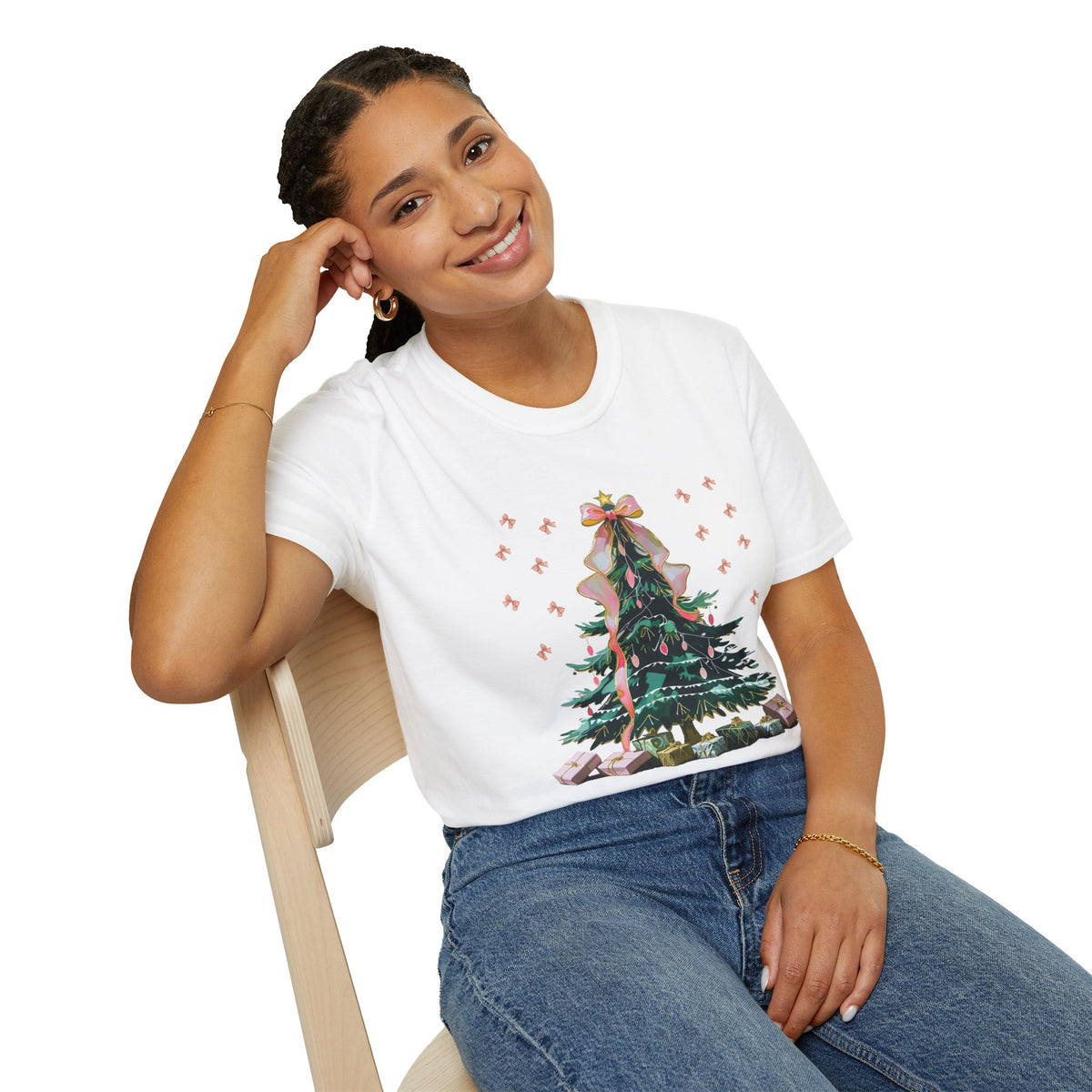 Christmas Tree Unisex Softstyle T-Shirt | Holiday Outfit, Festive Apparel