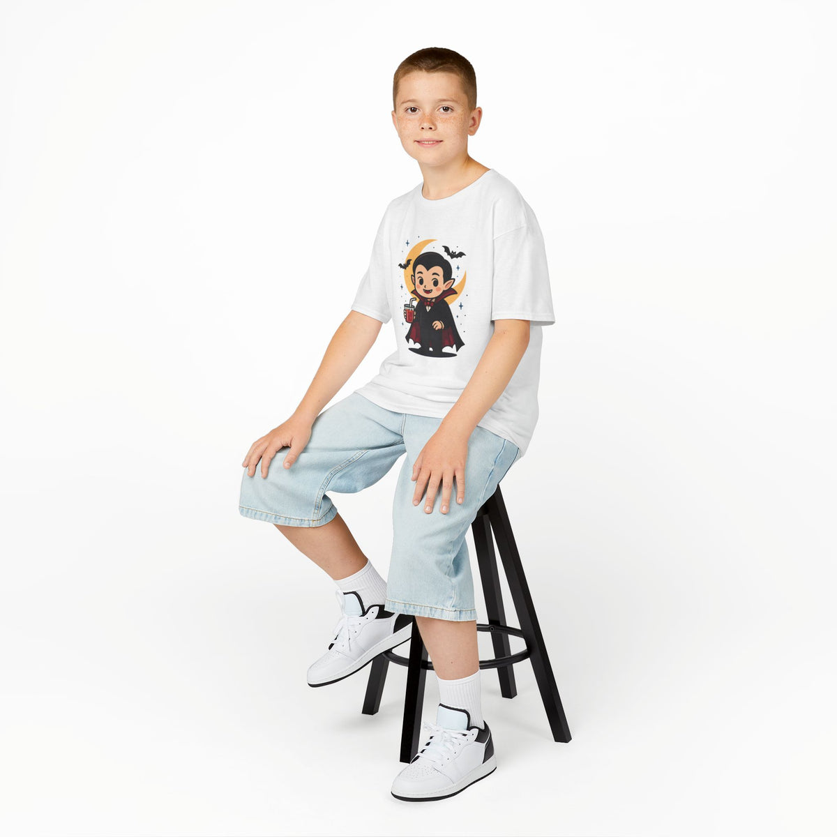 Kids Halloween T-Shirt, Cute Vampire Shirt, Halloween Costume Tee, Trick or Treat Shirt, Spooky Season Apparel