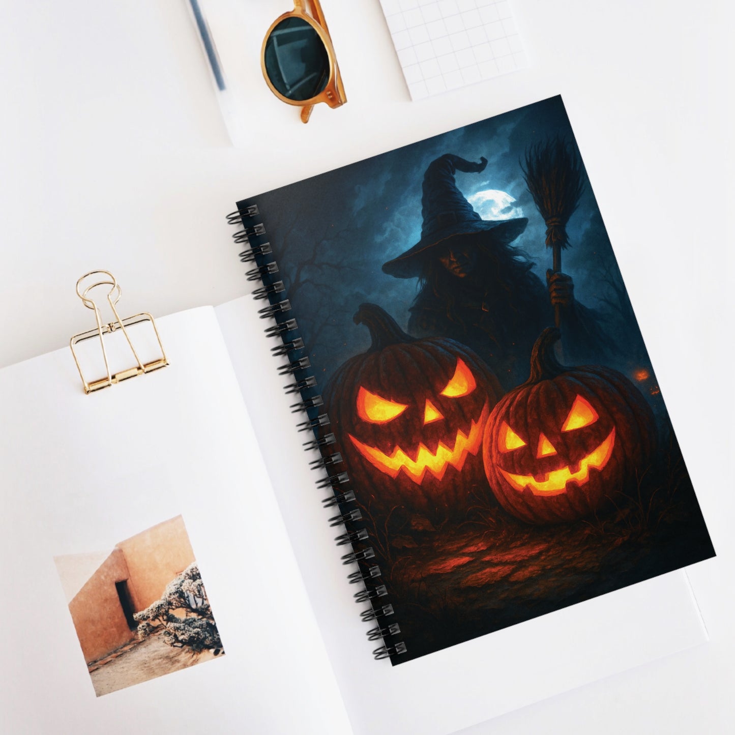 Haunting Halloween Spiral Notebook - Perfect for Spooky Season, Halloween Decor