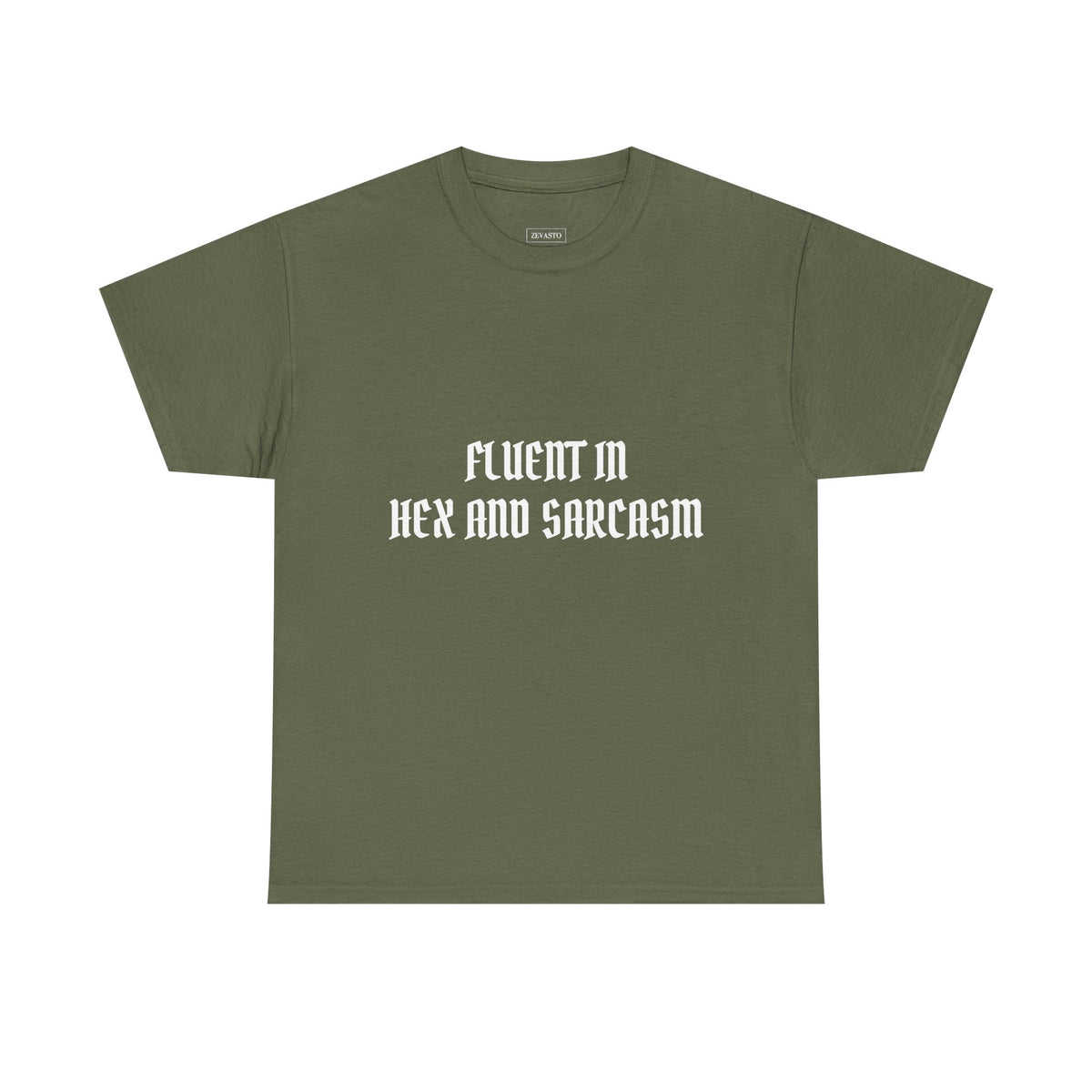 Fluent in Hex and Sarcasm Unisex Heavy Cotton Tee, Perfect for Geeky Humor Lovers, Halloween Apparel