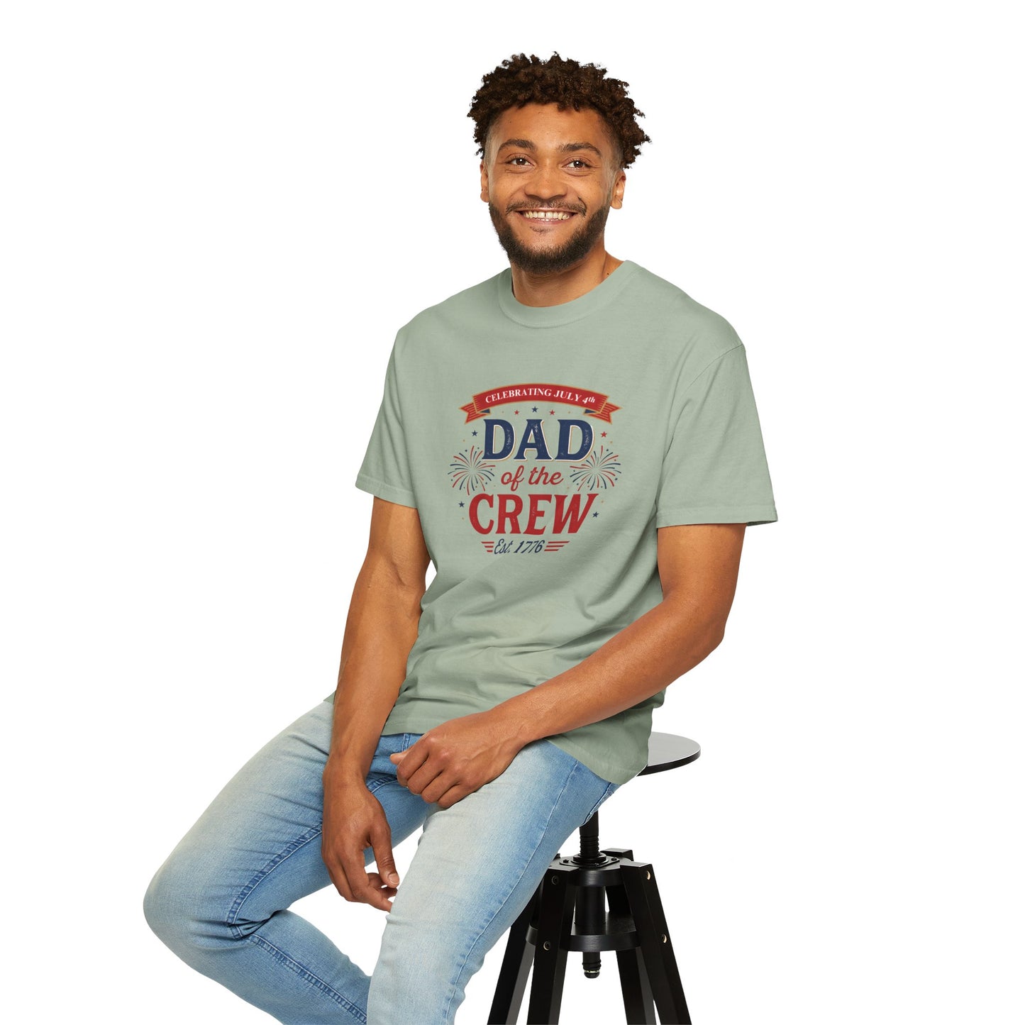 Dad of the Crew T-Shirt — Patriotic 4th of July Tee, Independence Day Shirt