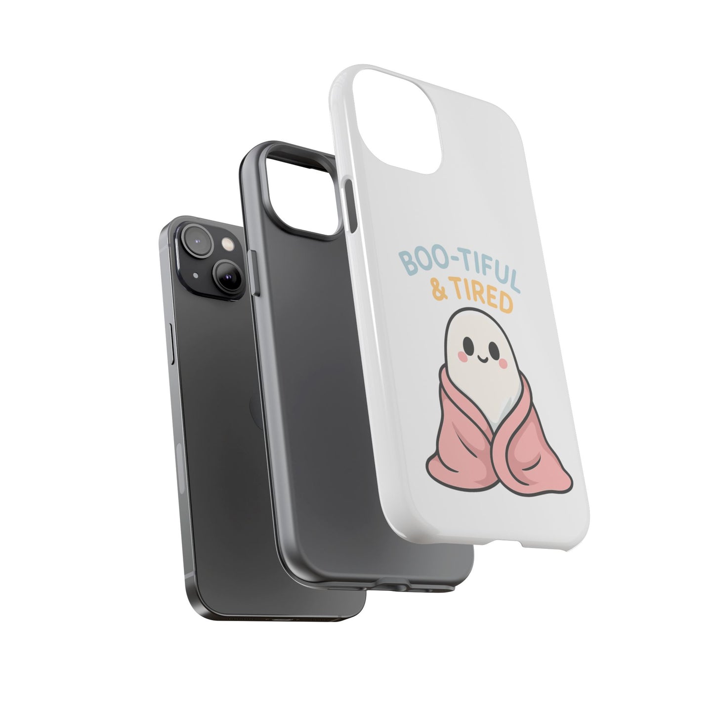 Boo-tiful & Tired Phone Case, Halloween-Themed Design