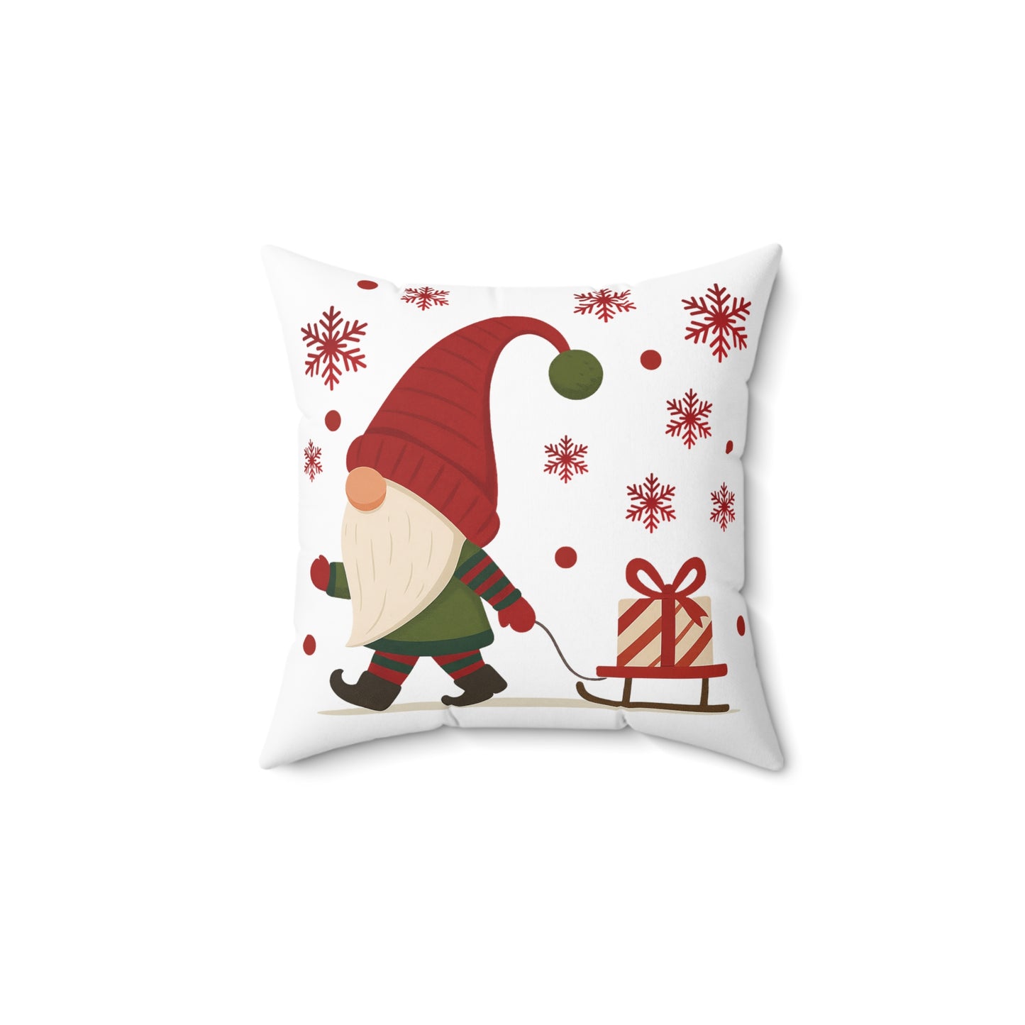 Christmas Gnome Throw Pillow — Cute Nordic Holiday Accent