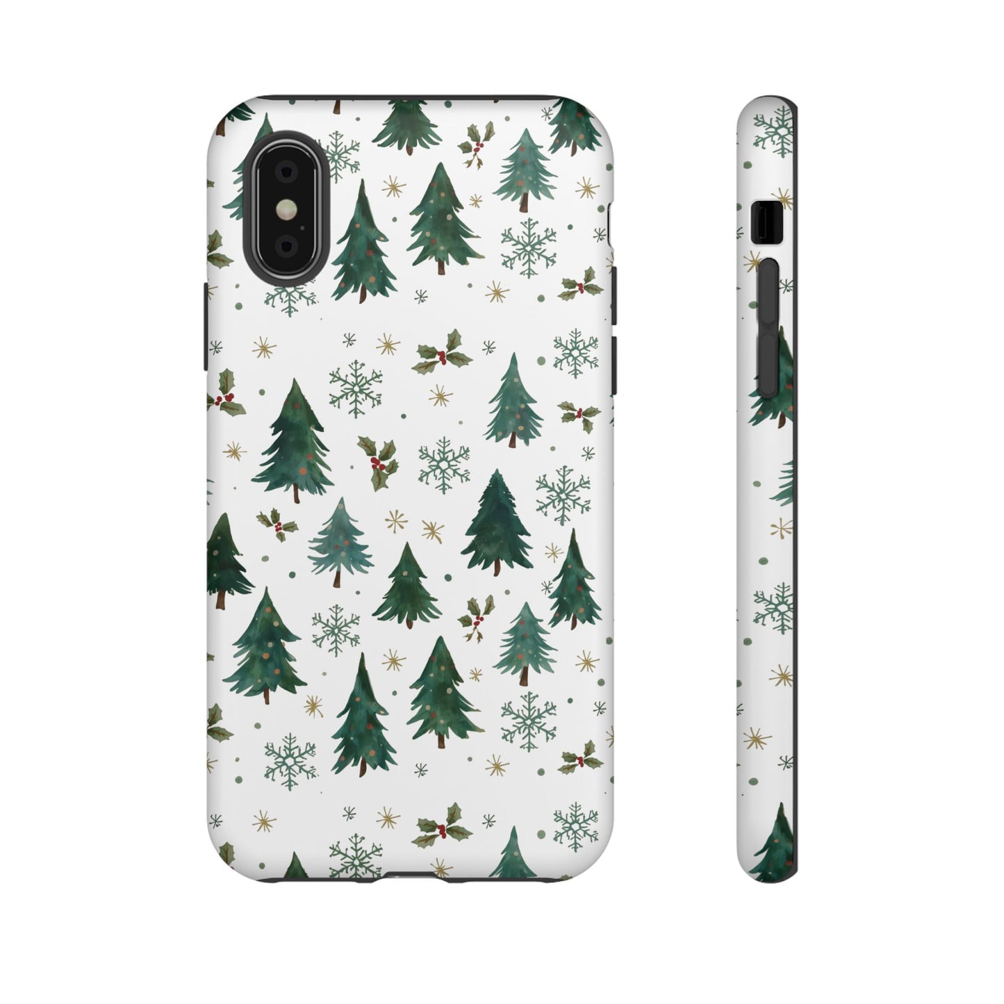 Winter Forest Phone Case, Christmas-Themed Dual Layer Phone Case for Iphone 17, 16, 15 & Samsung
