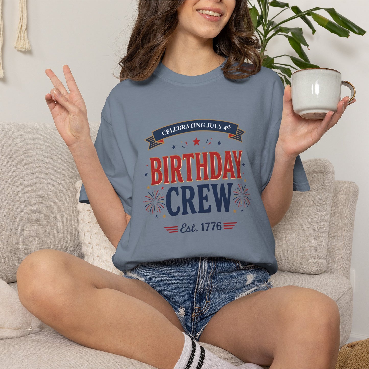 Birthday Crew T-Shirt — Patriotic Celebration Tee, 4th of July Shirt, Independence Day Gift