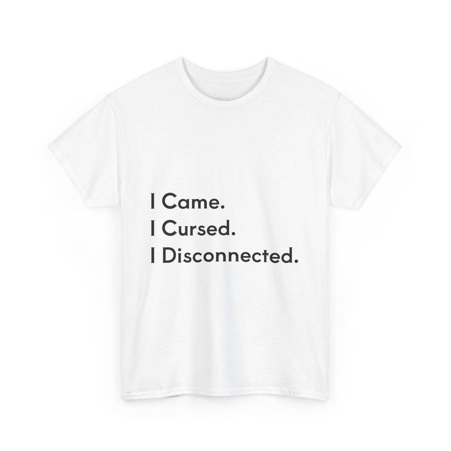 I Came I Cursed I Disconnected Unisex Heavy Cotton Tee, Funny Halloween T-Shirt