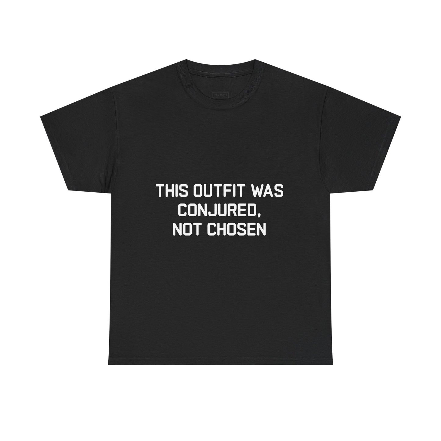 Unisex Heavy Cotton Tee - 'This Outfit Was Conjured, Not Chosen' - Funny Halloween T-shirt