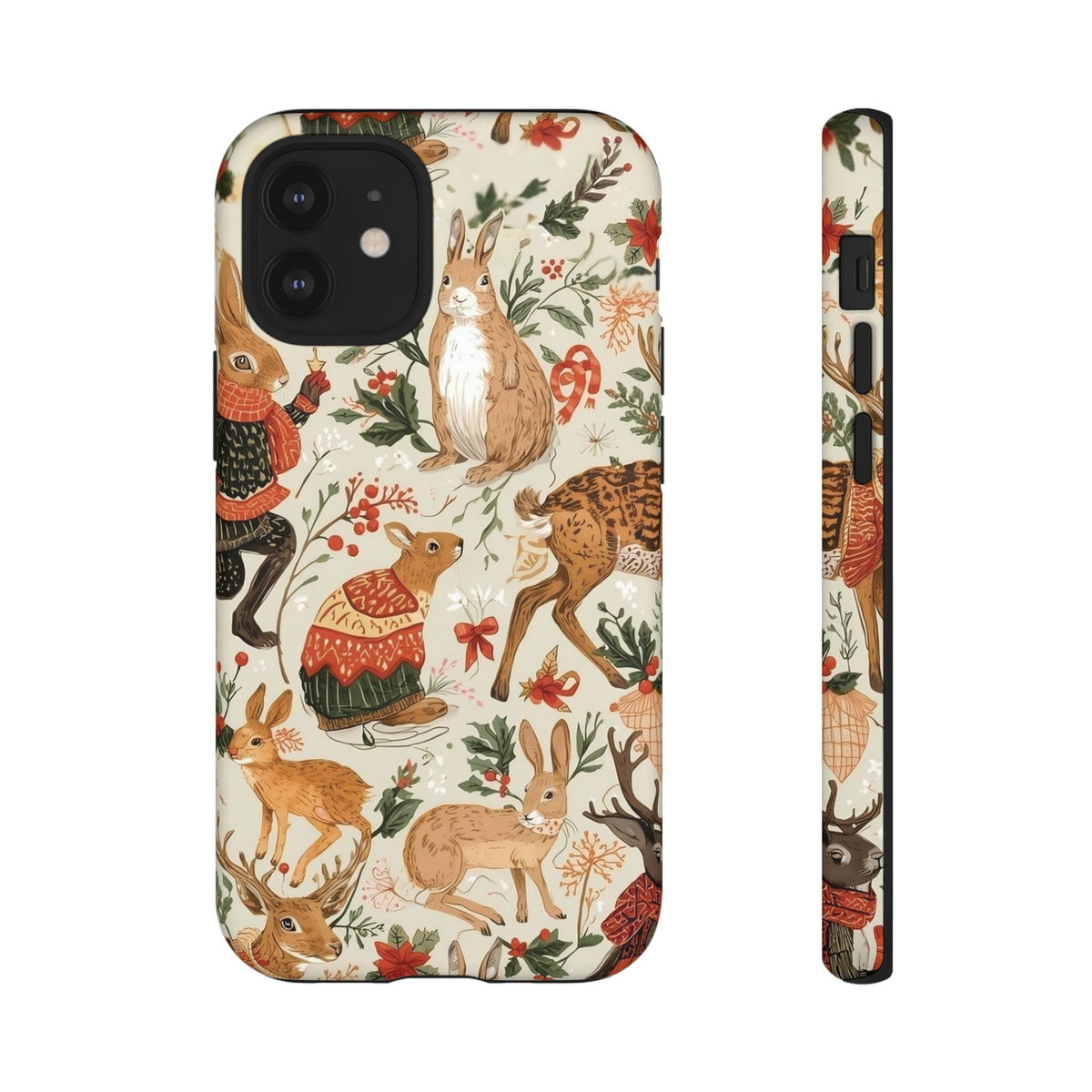 Christmas Phone Case, Animals in Christmas Spirit - Tough and Stylish for Nature Lovers