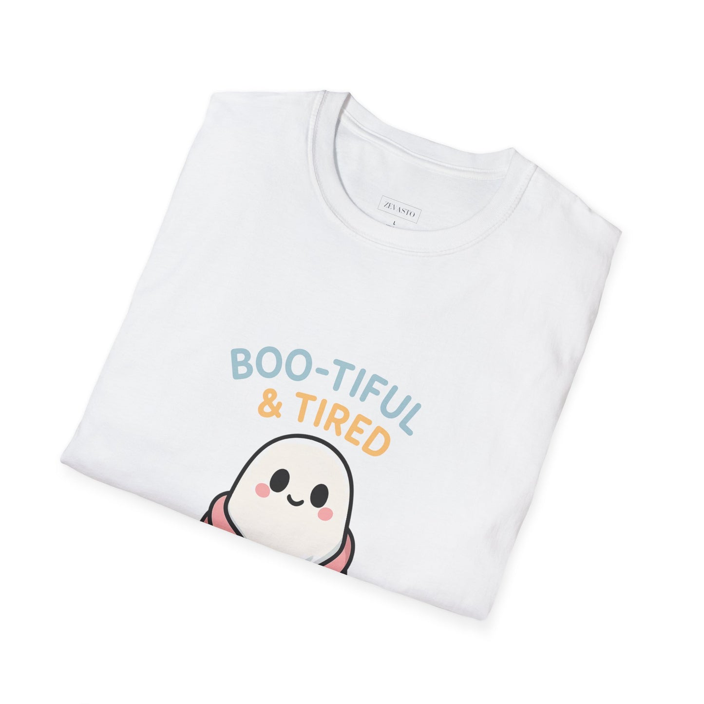Boo-Tiful & Tired T-Shirt, Halloween-Themed Unisex T-Shirt