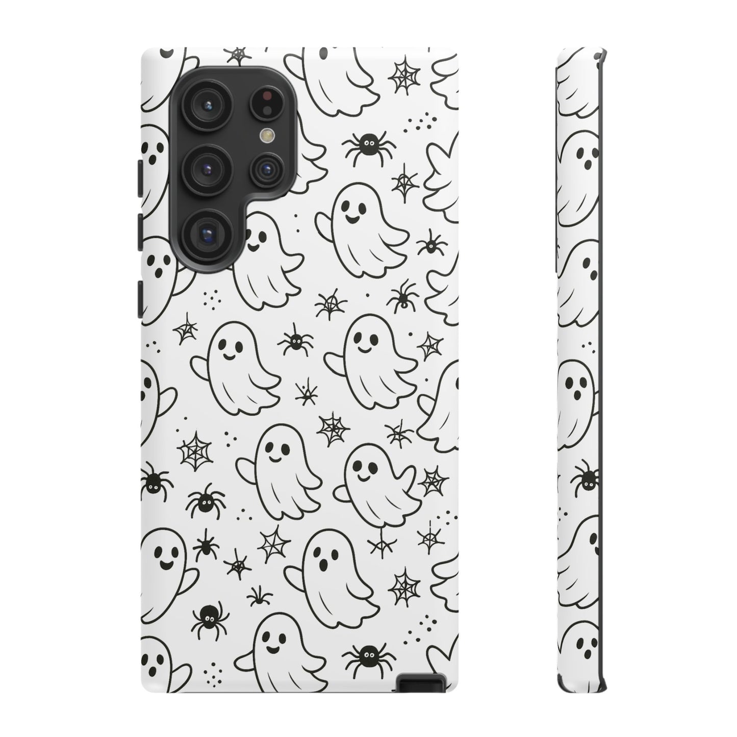 Ghostly Phone Case, Cute Halloween Phone Cover, Tough Phone Case, Spooky Phone Accessory, Ghost Pattern Design