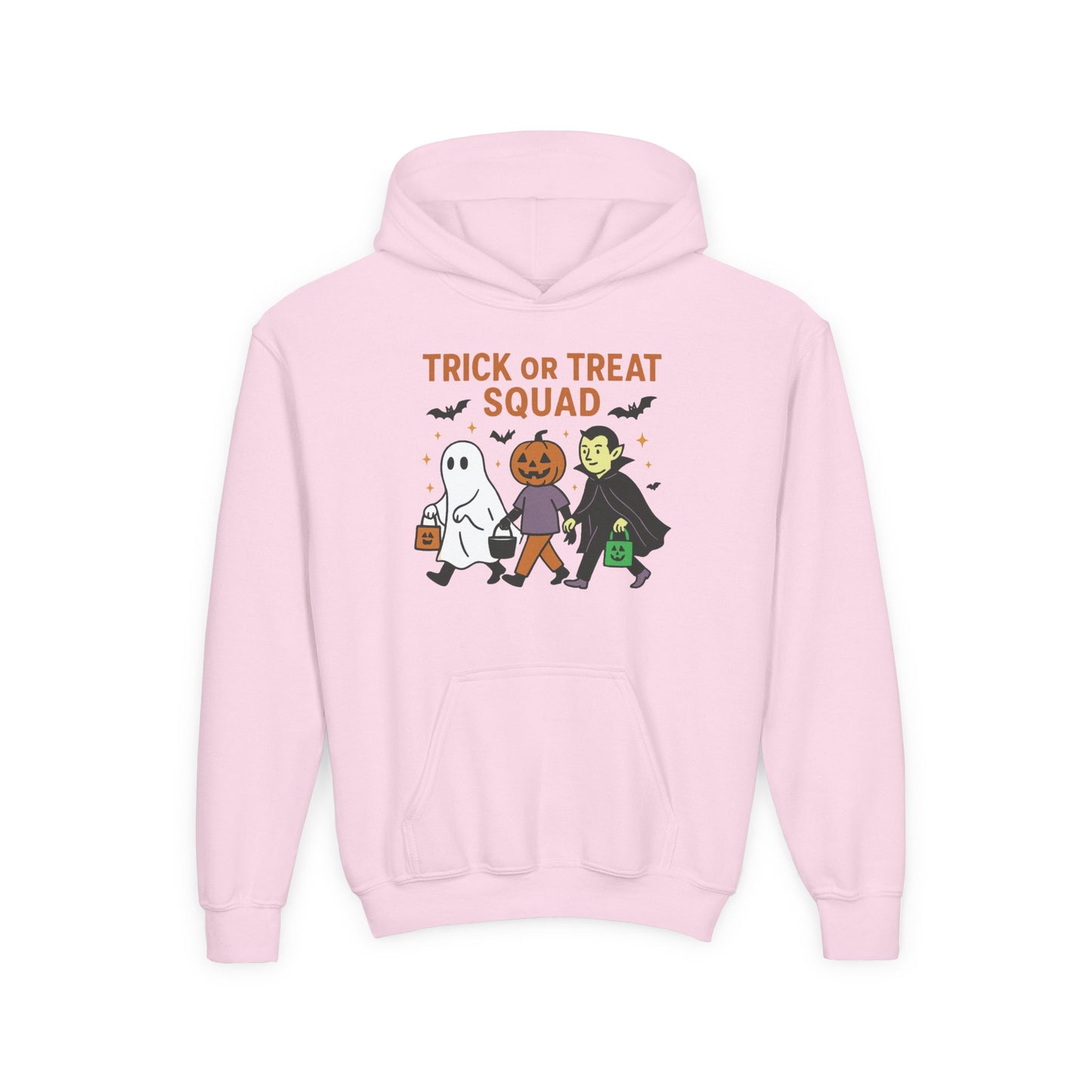 Youth Halloween Sweatshirt - Trick or Treat Squad, Cute Kids Hoodie