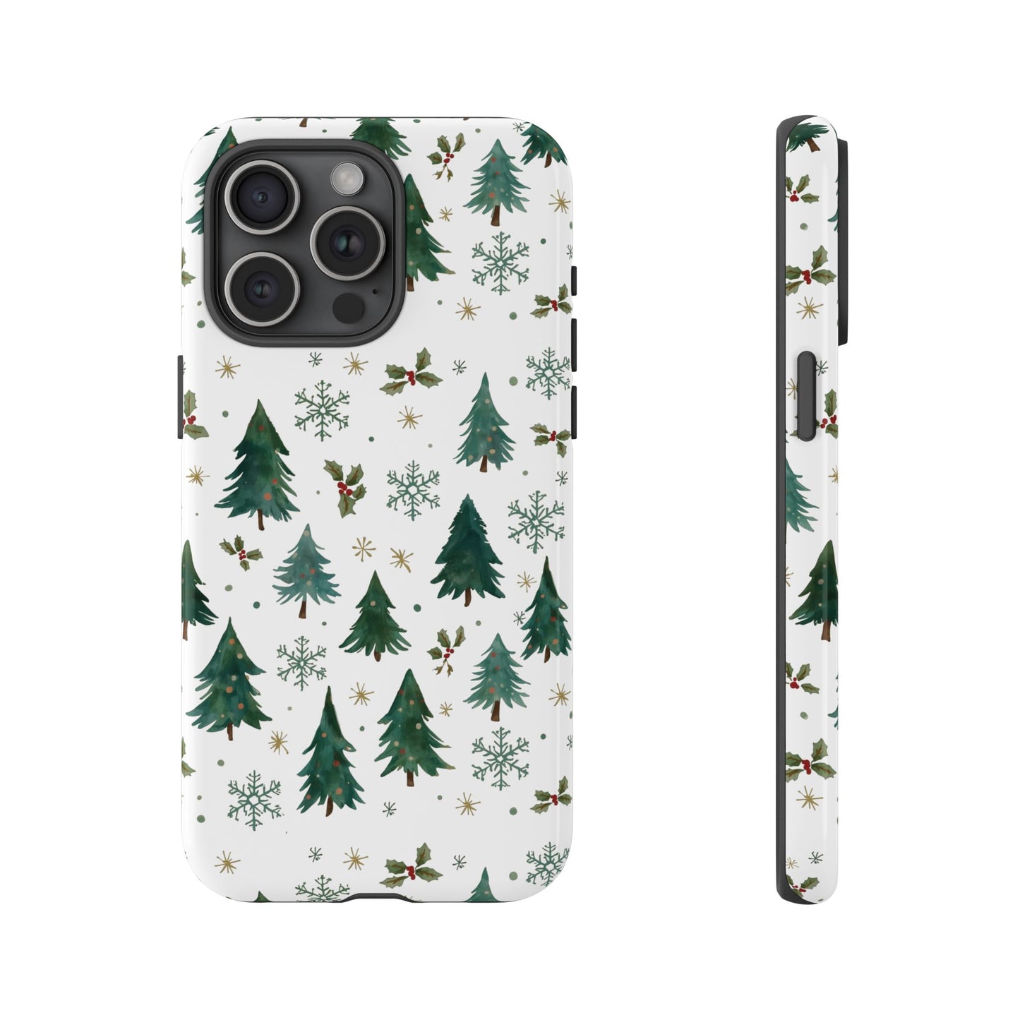 Winter Forest Phone Case, Christmas-Themed Dual Layer Phone Case for Iphone 17, 16, 15 & Samsung