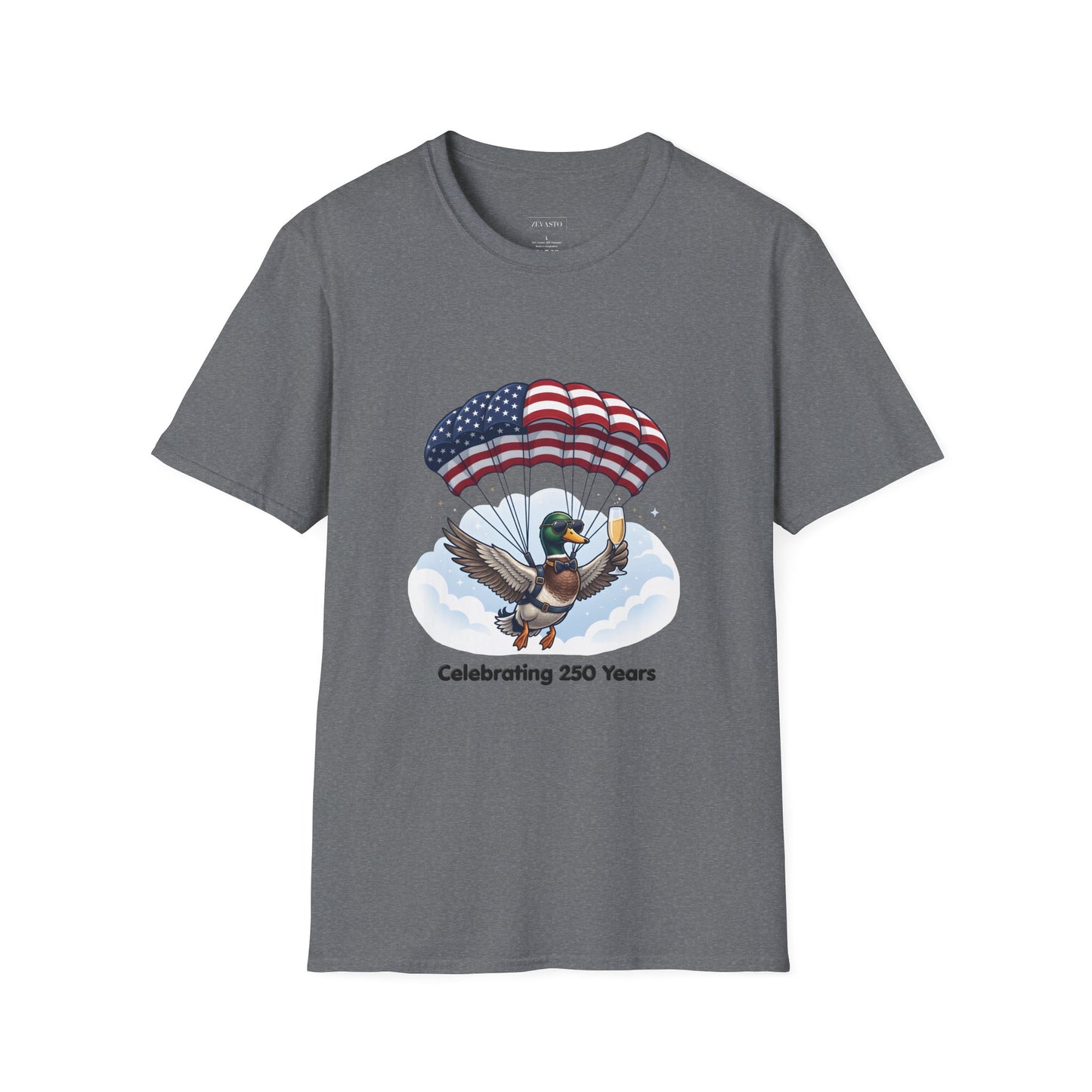 Duck Parachute T-Shirt – Celebrating 250 Years Patriotic Graphic Tee
