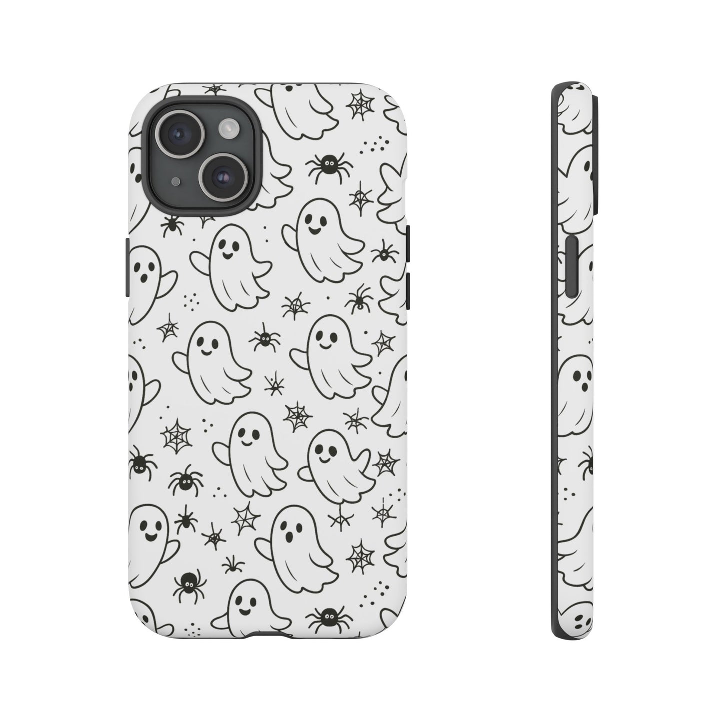 Ghostly Phone Case, Cute Halloween Phone Cover, Tough Phone Case, Spooky Phone Accessory, Ghost Pattern Design