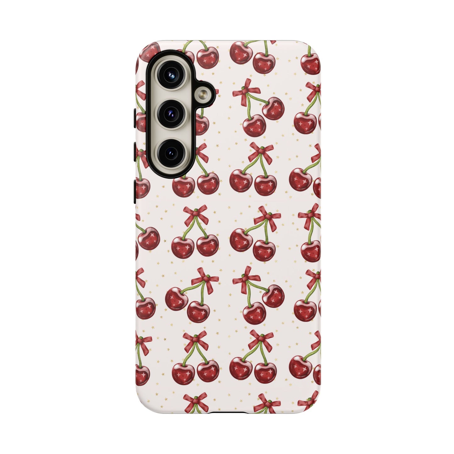Cherry Pattern Phone Case — Cute Red Cherry Protective Phone Cover