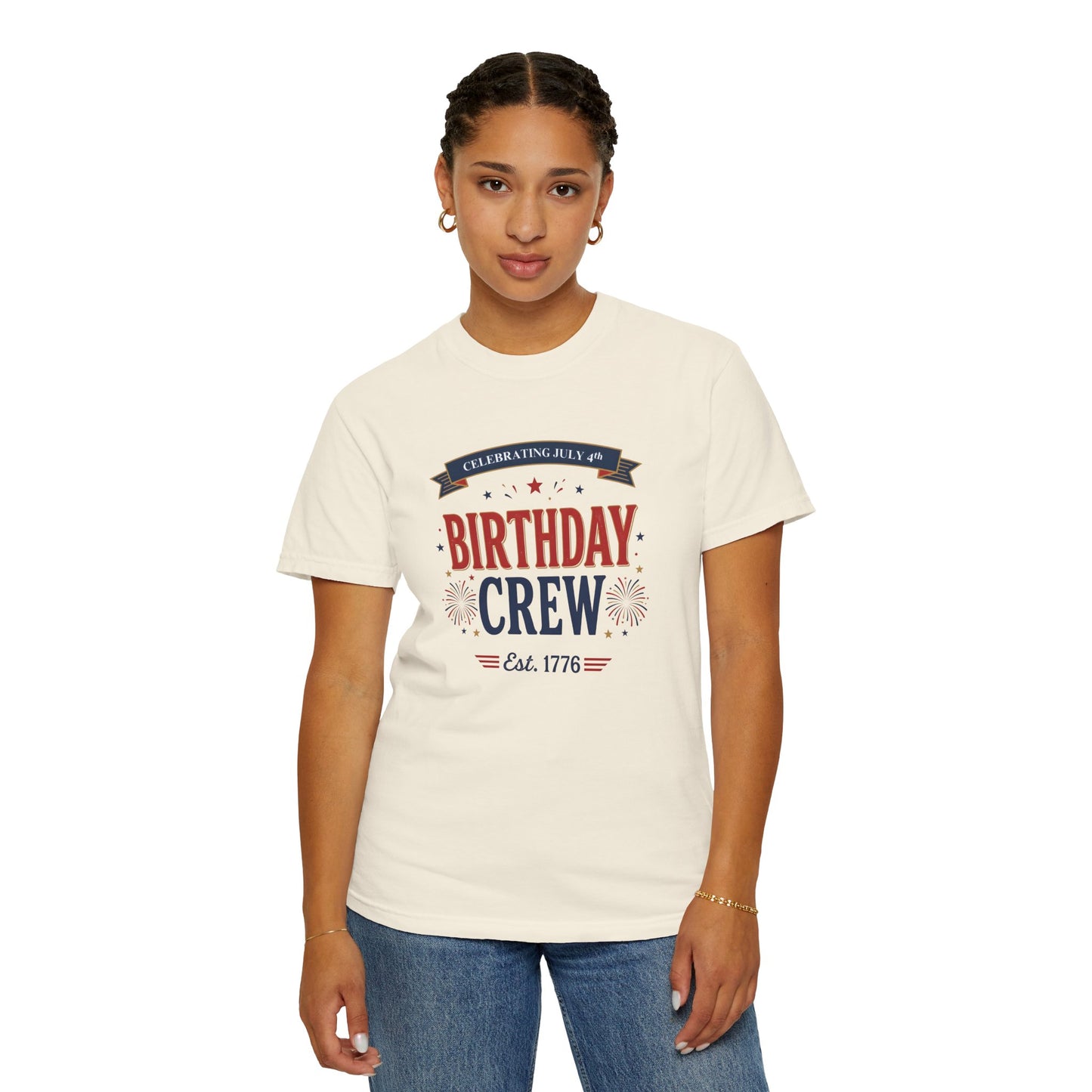Birthday Crew T-Shirt — Patriotic Celebration Tee, 4th of July Shirt, Independence Day Gift