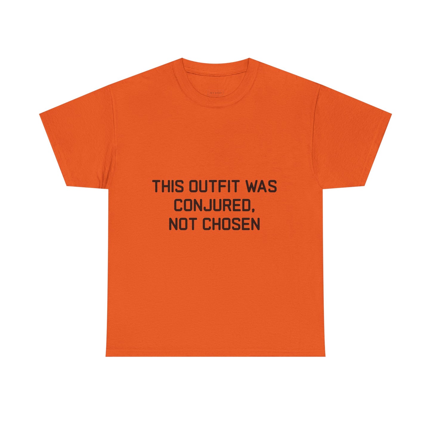 Unisex Heavy Cotton Tee - 'This Outfit Was Conjured, Not Chosen' - Funny Halloween T-shirt