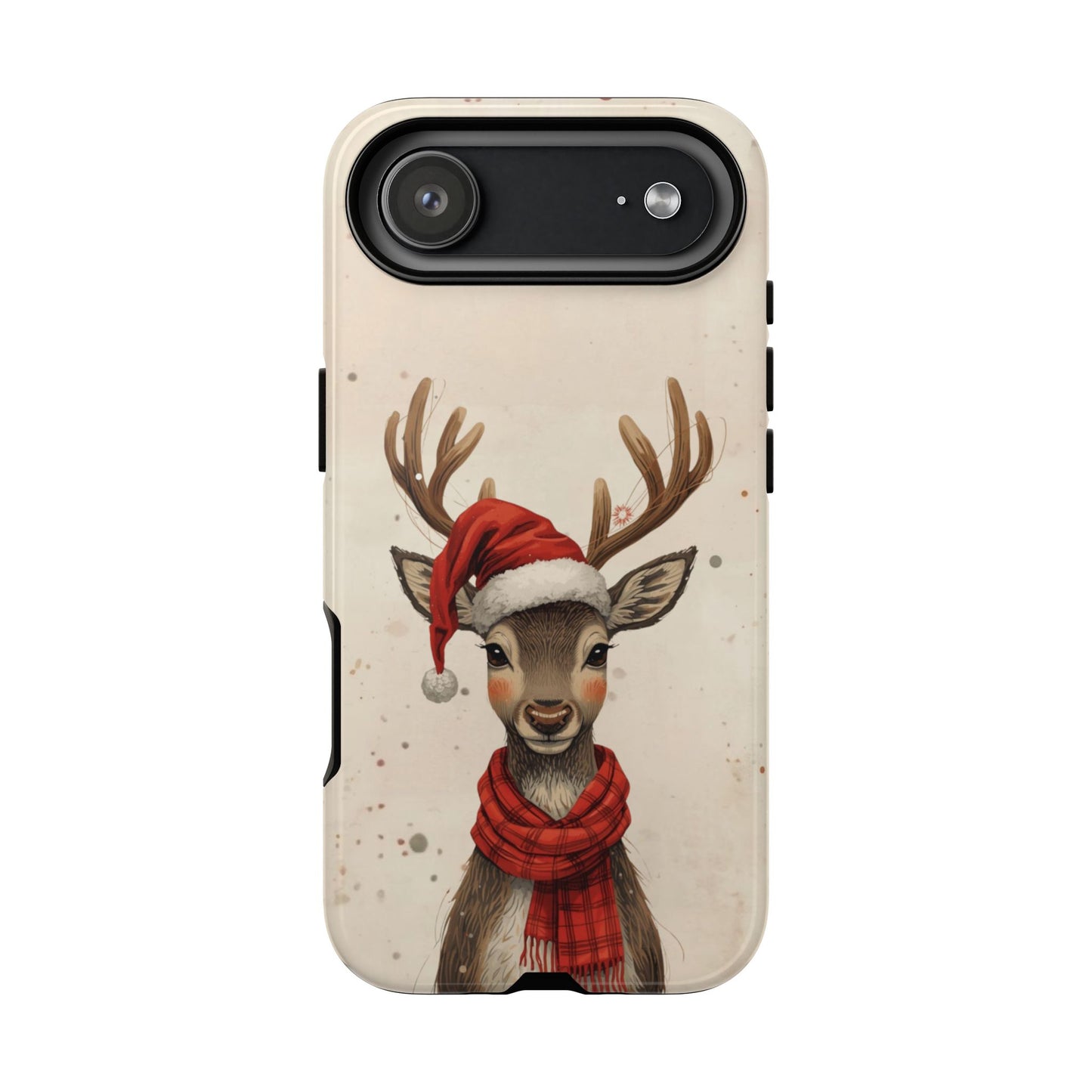 Christmas Reindeer Phone Case, Dual Layer Phone Case for Iphone 17, 16, 15, 14, 13, 12, 11
